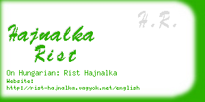 hajnalka rist business card